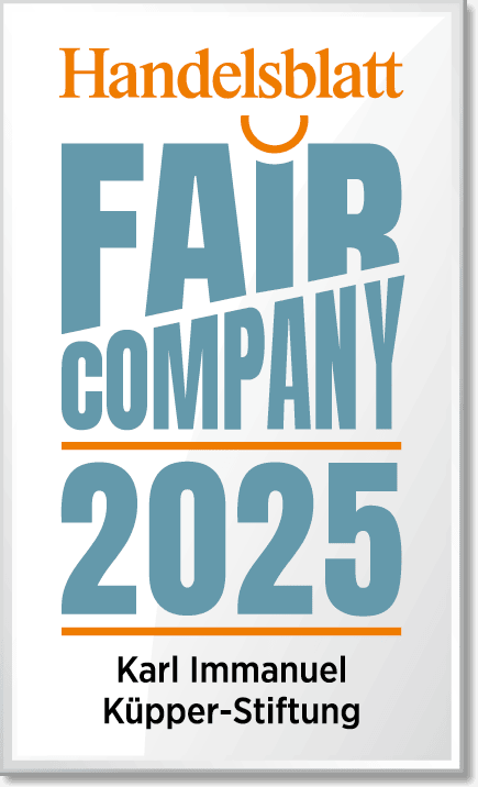 Auszeichnung Fair Company 2025 - Karl Immanuel Kuepper-Stiftung