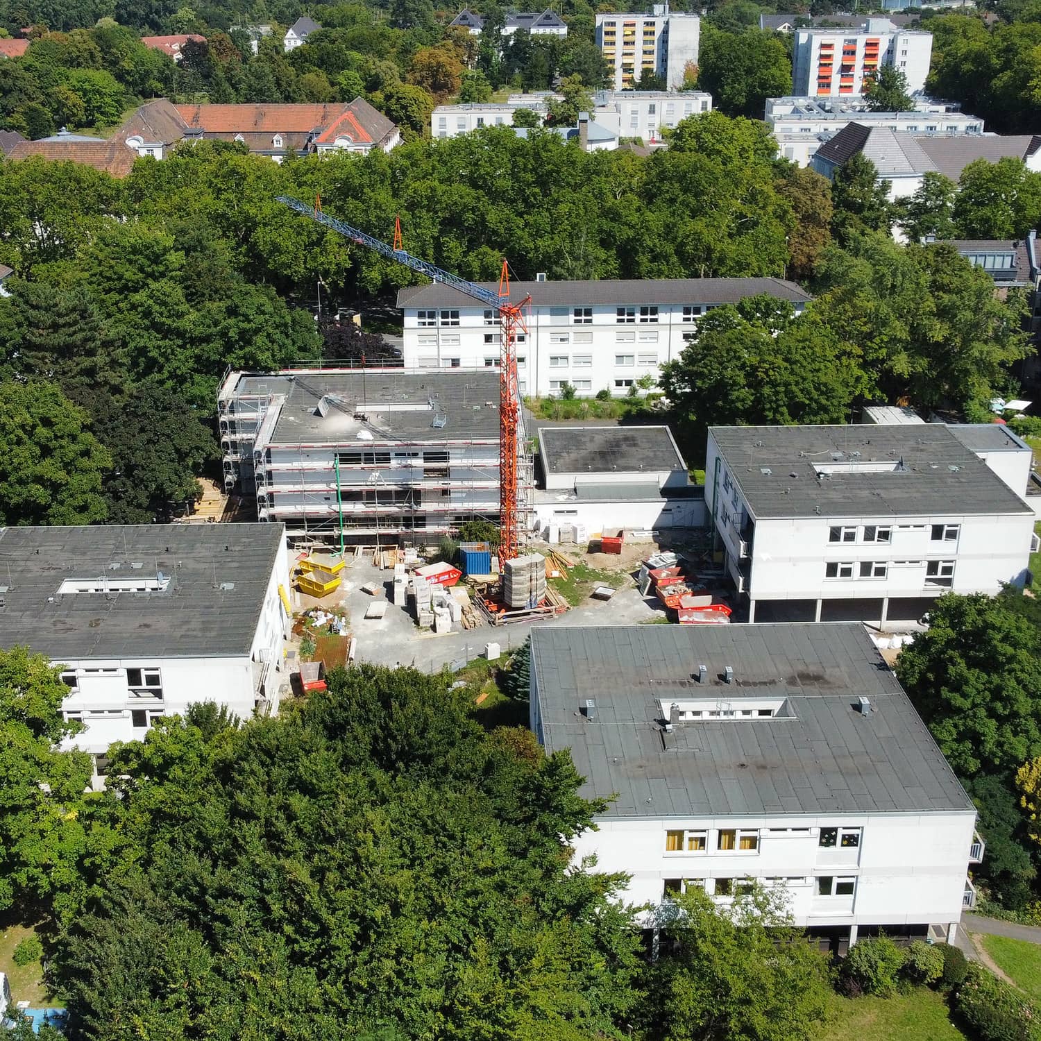 Karl-Immanuell-Kuepper-Stiftung Fortgang der Revitalisierung Luftaufnahme des Geländes