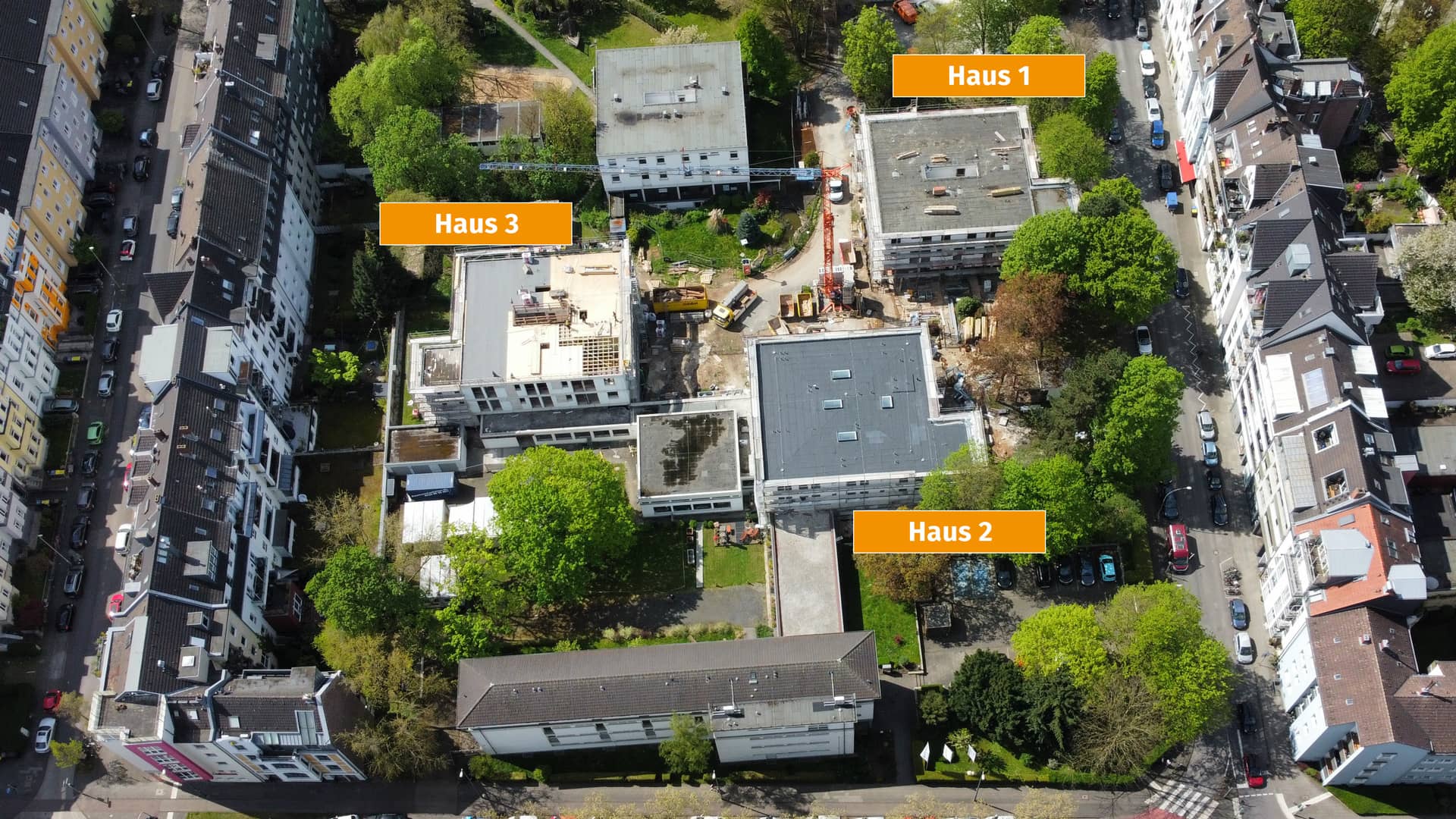 Karl-Immanuel-Kuepper-Stiftung Fortgang der Revitalisierung Luftaufnahme des Geländes