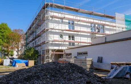 Karl-Immanuel-Kuepper-Stiftung Fortgang der Revitalisierung Ansicht Außenfassade Verputzung